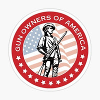 
              Gun Owners of America Sticker - waterproof vinyl decal
            
