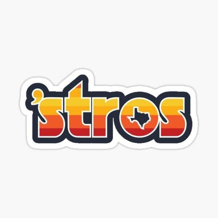 Houston Astros "Stros" Sticker - waterproof vinyl decal