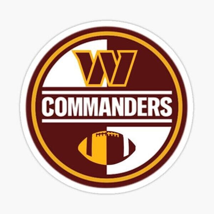 Washington Commanders Ball Circle Sticker - waterproof vinyl decal